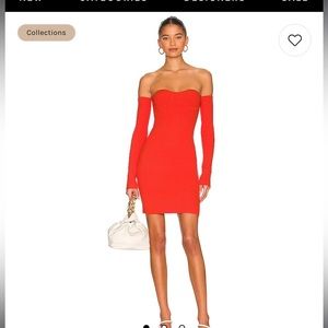 Helmut Lang Contour Midi Dress in Poppy